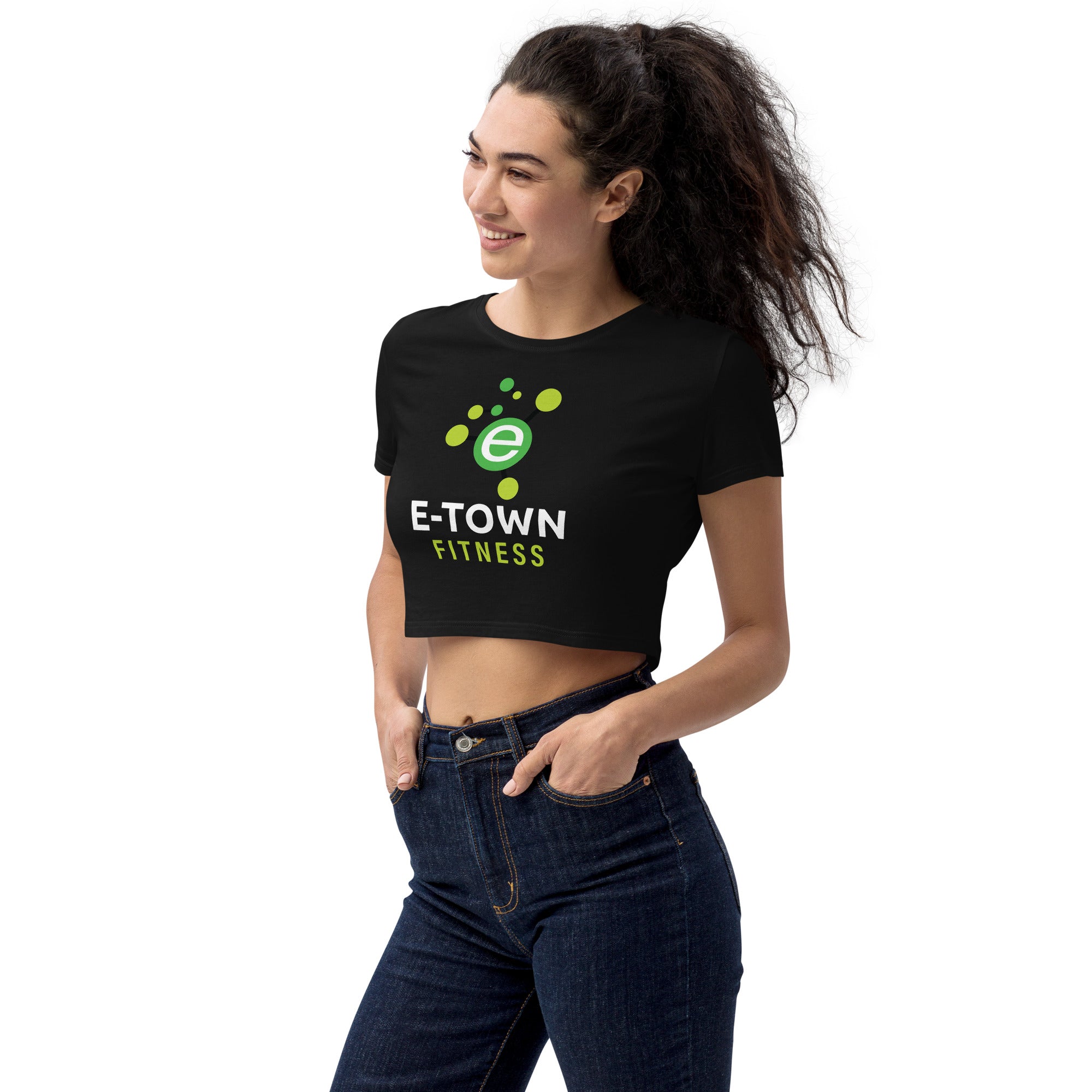 E-Town (dark) Organic Crop Top