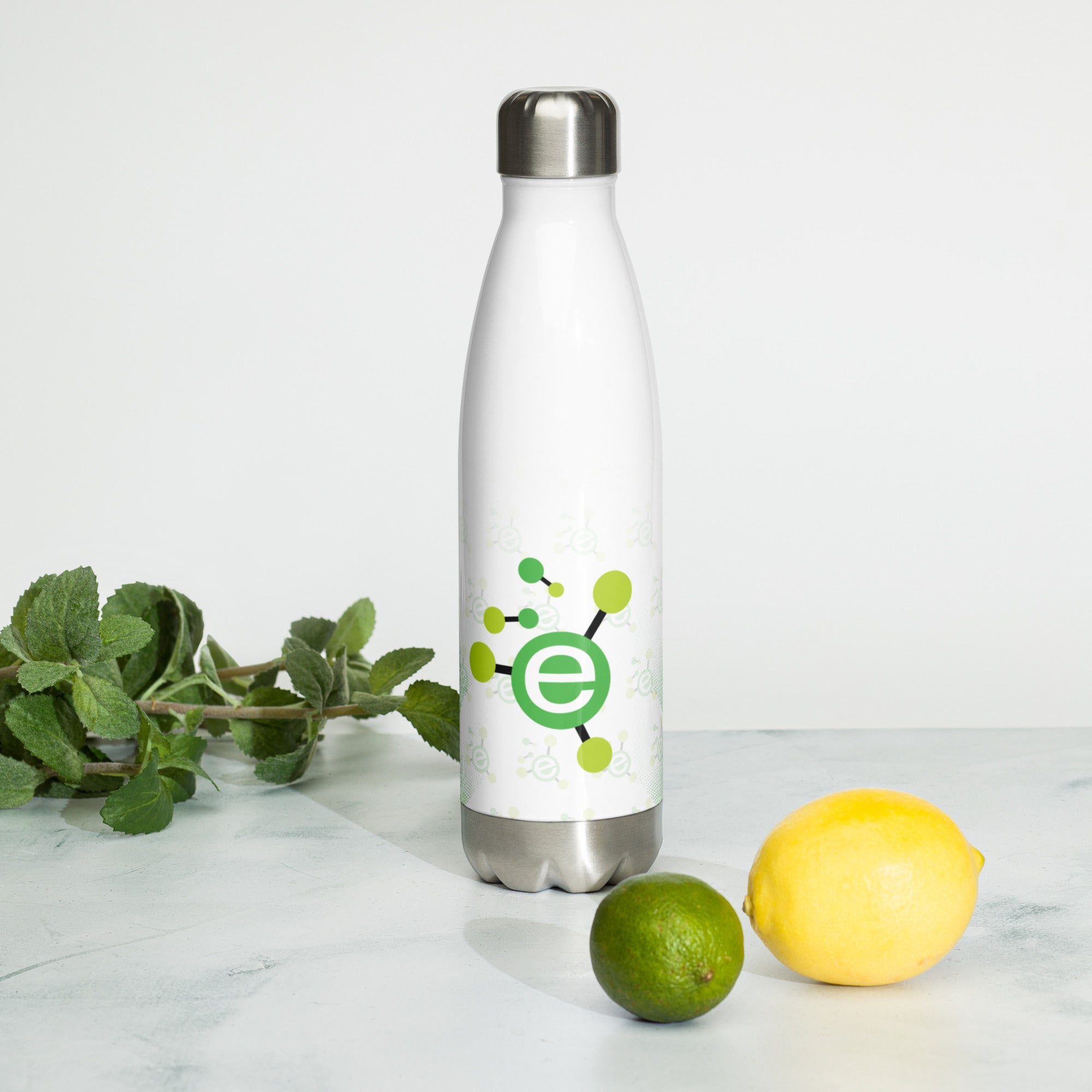 E-Town logo Stainless Steel Water Bottle
