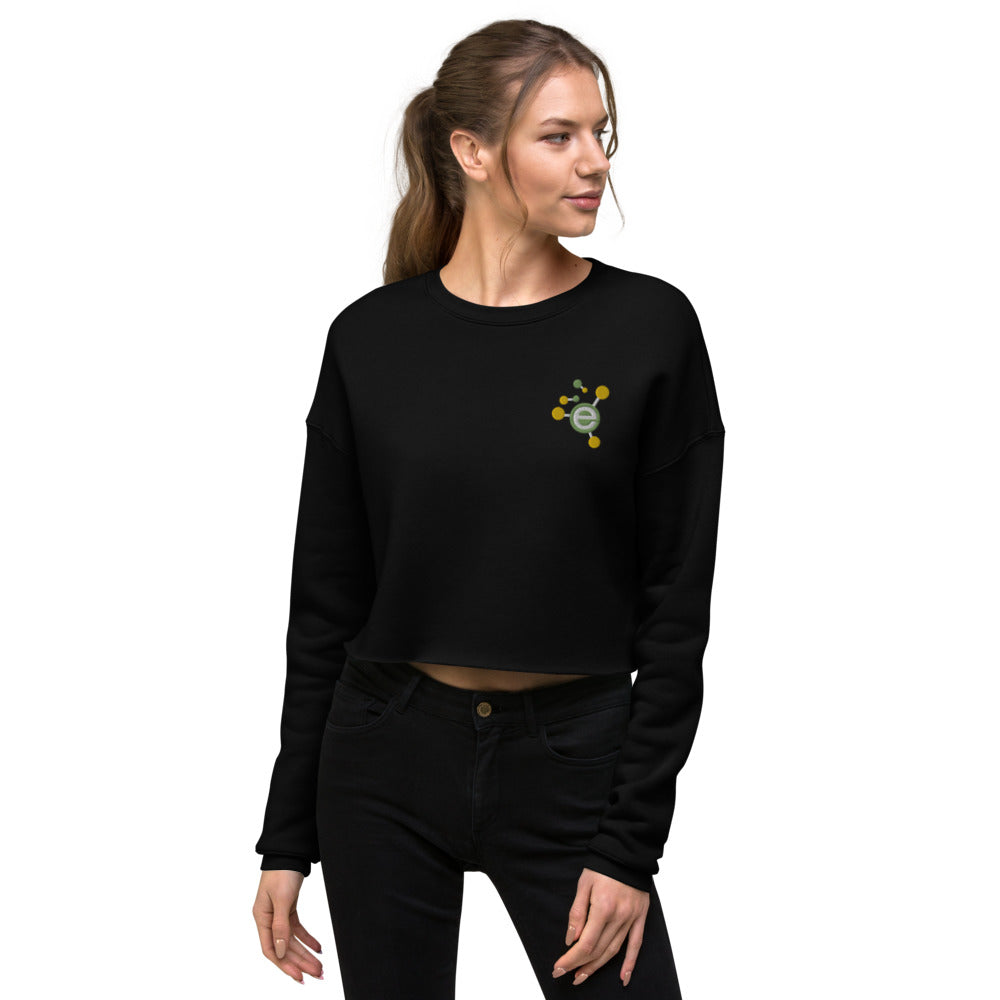 Embroidered Crop Sweatshirt
