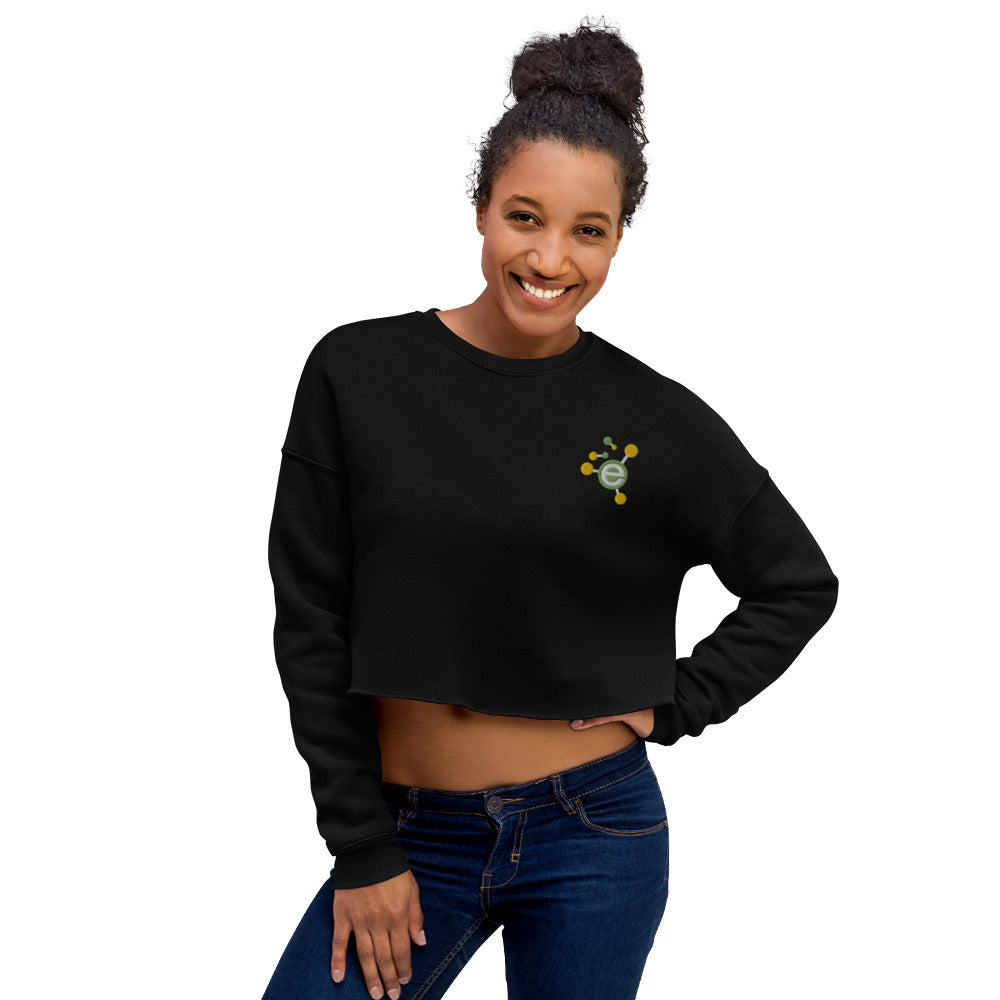 Embroidered Crop Sweatshirt